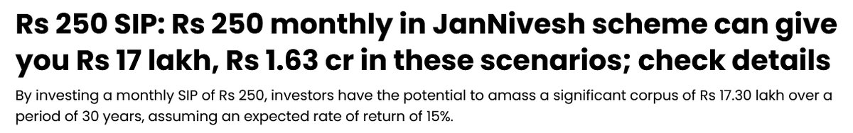 Mindless headlines &amp; articles.
They suggest new investors to invest in small cap. 

Dear SEBI, this is not the way to popularize JanNivesh scheme.
