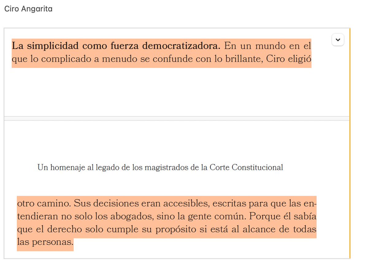 anaramosse1's tweet photo. Varias semblanzas de los ex magistrados de la @CConstitucional fallecidos resaltan lo importante que era para ellos el lenguaje claro y sencillo. ❤️

1. Ciro Angarita
2. Carlos Gaviria 
3. Jorge Arango
4. Jaime Sanín

Libro In Memoriam: https://t.co/WolrEzmgYk https://t.co/yB6VrsE6wP