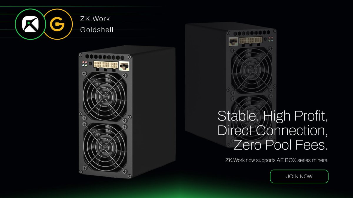 6block_official's tweet photo. Goldshell's first Aleo miners, #AEBOX and #AEBOXPRO, are now supported by https://t.co/l8Kg4XW363! 🔥

💥 Join the Goldshell community and mine with the AE BOX series on https://t.co/l8Kg4XW363. Enjoy zero-fee mining and a chance to win Aleo token rewards!

🎁 Join the https://t.co/l8Kg4XW363 community now and be one of the 50 lucky winners to get a $50 AE BOX PRO discount coupon. Experience unmatched stability and top-tier mining performance!

Let’s mine the future together! 🚀For more details, join the communities:

👉 Goldshell
Official Website: https://t.co/x27a4RizOc
Discord: https://t.co/KMfHlpiF4m

👉 https://t.co/l8Kg4XW363
Official Website: https://t.co/SRm4czcrxN
Discord: https://t.co/oAb0fvP4mM

#ALEO #ASIC #Miner