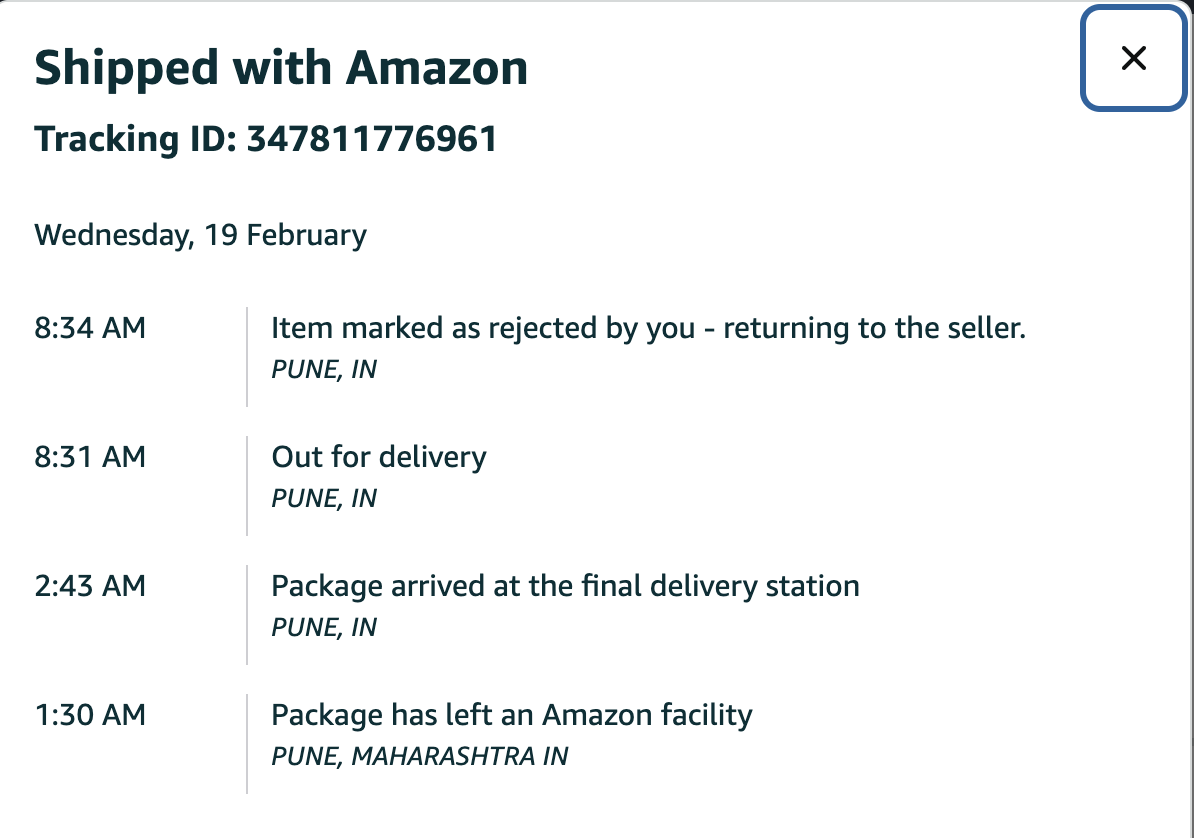 aawaraEngineer's tweet photo. @amazonIN @AmazonHelp Your service has been degrading day by day. At 8:31, the product was out for delivery &amp; 8:30 it says I rejected it? This is a scam #pathetic #worstexperience #nocustomersatistfaction https://t.co/EWYhvWgtEP
