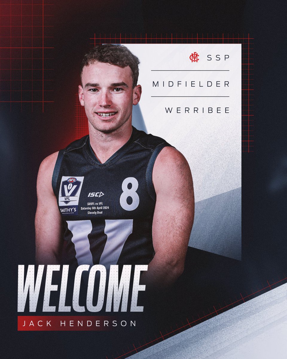 melbournefc's tweet photo. Our newest Demon to join the ranks. 😈 

Jack Henderson joins the red + blue after Shane McAdam was moved to the inactive list.

Read More 📝 | https://t.co/CahqLtJxtF https://t.co/HT3XGsAucM