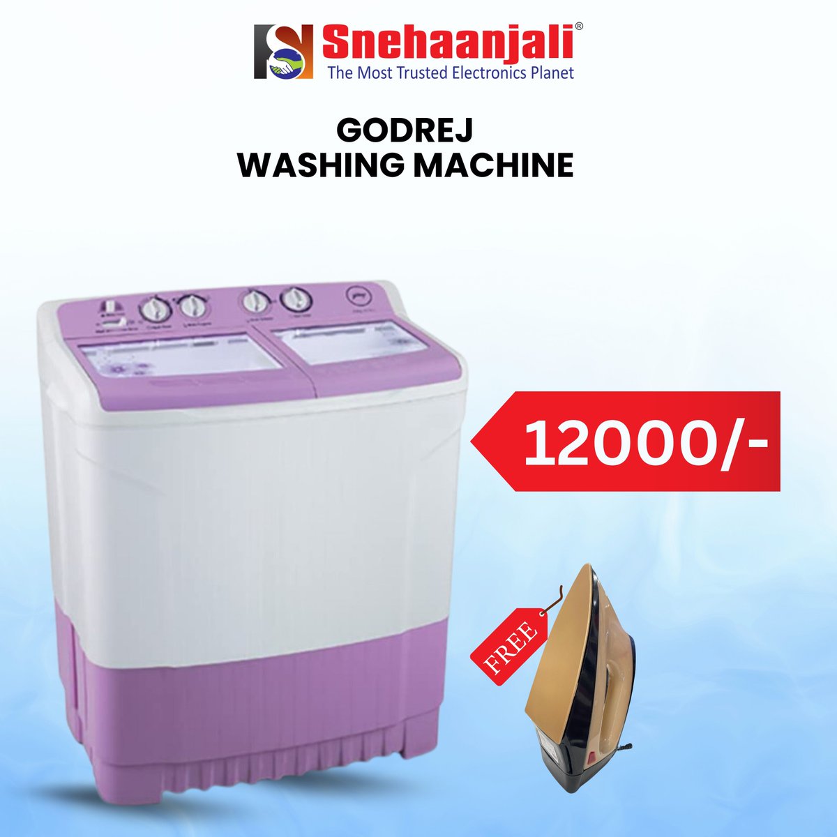 snehaanjali_'s tweet image. Wash Smarter, Save Bigger! 

Upgrade to effortless laundry with the Godrej Edge 8 Kg 5-Star Semi-Automatic Washing Machine for just ₹12,000 &amp;amp; Get an Iron FREE! 

#GodrejWashingMachine #PowerfulCleaning #SaveMore #LaundryMadeEasy #FreeIron #SnehanjaliElectronics