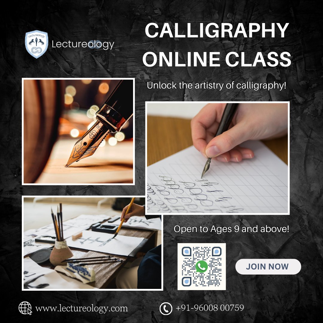 LectureologyACD's tweet image. Master beautiful lettering from home with live classes and expert guidance. Enroll now!🎨🖋️
#OnlineCalligraphy #LearnCalligraphy #CreativeWriting #ElegantLettering #ArtOfWriting #HandLettering #CalligraphyLove #DigitalLearning 
Join Now:
zurl.co/9bLAt