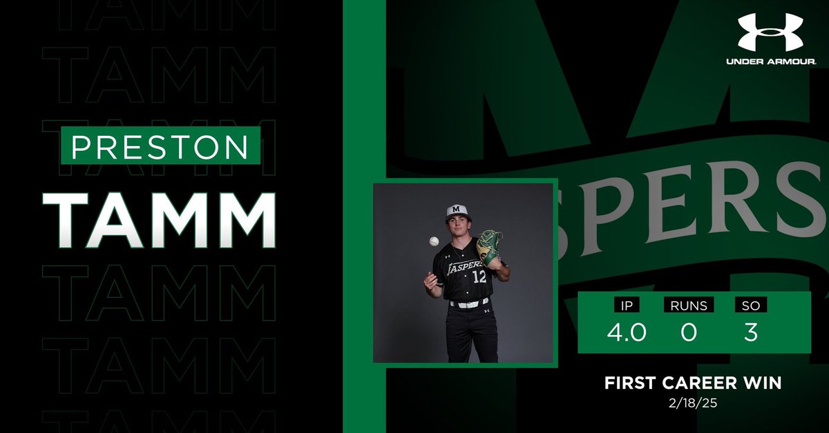 The freshman from Indiana set the tone early at Alcorn State and got his first win 💪🏻

#GoJaspers | #ManhattanProject 🟢⚪️
