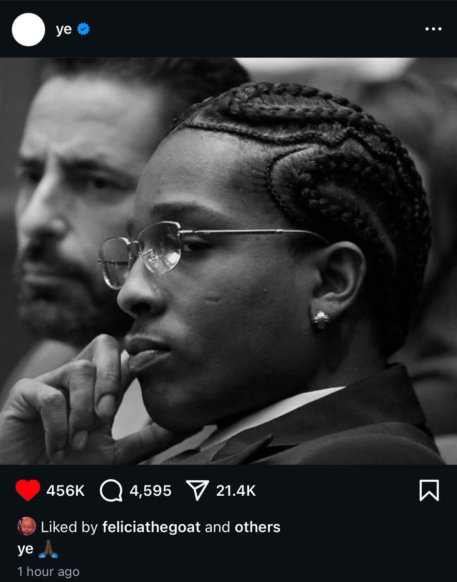 Tyler, the Creator liked Ye’s Instagram post ❤️