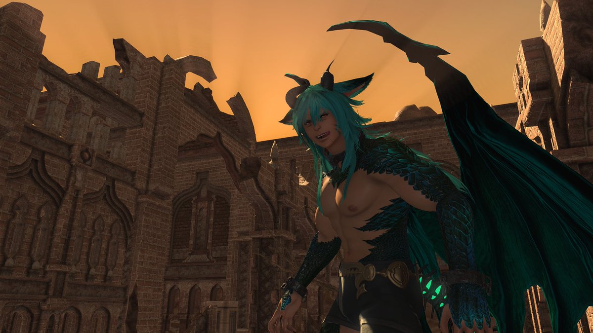 My Hand slipped..

Soo..

Meet Gaels.

Fair warning. He's big, mean, and cares only about himself. I'd classify him as neutral evil. 

He's a selfish beast who sees anything (or anyone) smaller than him little more than playthings and/or food.