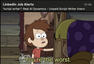 Another amazing job opportunity in my inbox.