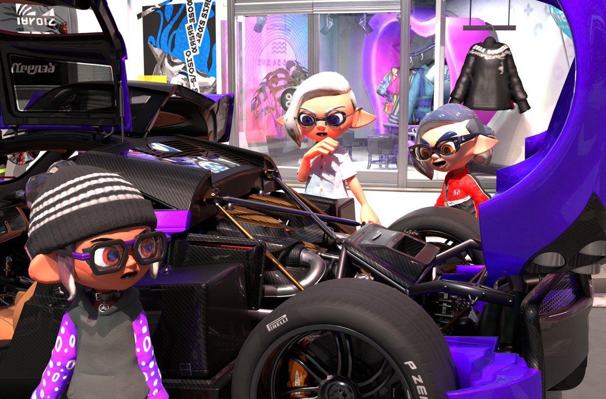 GeizCr's tweet image. "Kiber get in, we're going to Mcdonalds!"
Geiz got a new car! or well one of the first he's rendered with. Road Trip🛣️?
Featuring :
-@kiberSix
- @RogerDatSoldier
map setup: @/octosniperx
#Splatoon3 #splatoonart #blender3d #スプラトゥーン