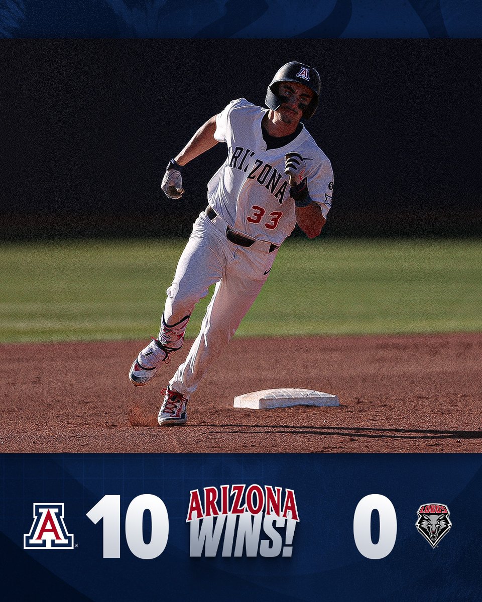 ArizonaBaseball's tweet image. #WinnerWinner‼️ Cats grab their first dub of the year via run rule 💪