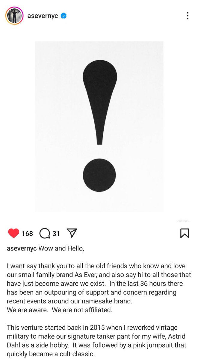 QLoTII's tweet image. Please see below, statement from the owner of As Ever NYC.  

This is a heartbreaking statement.  Please share with all news outlet so they can see how unconscionable and vile Meghan Markle has hurt someone’s business by STEALING their likeness.