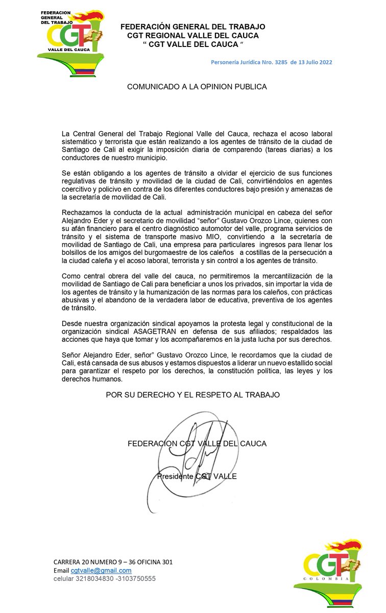 cgt_valle's tweet photo. @JuanLozano_R https://t.co/hforSCdpeo