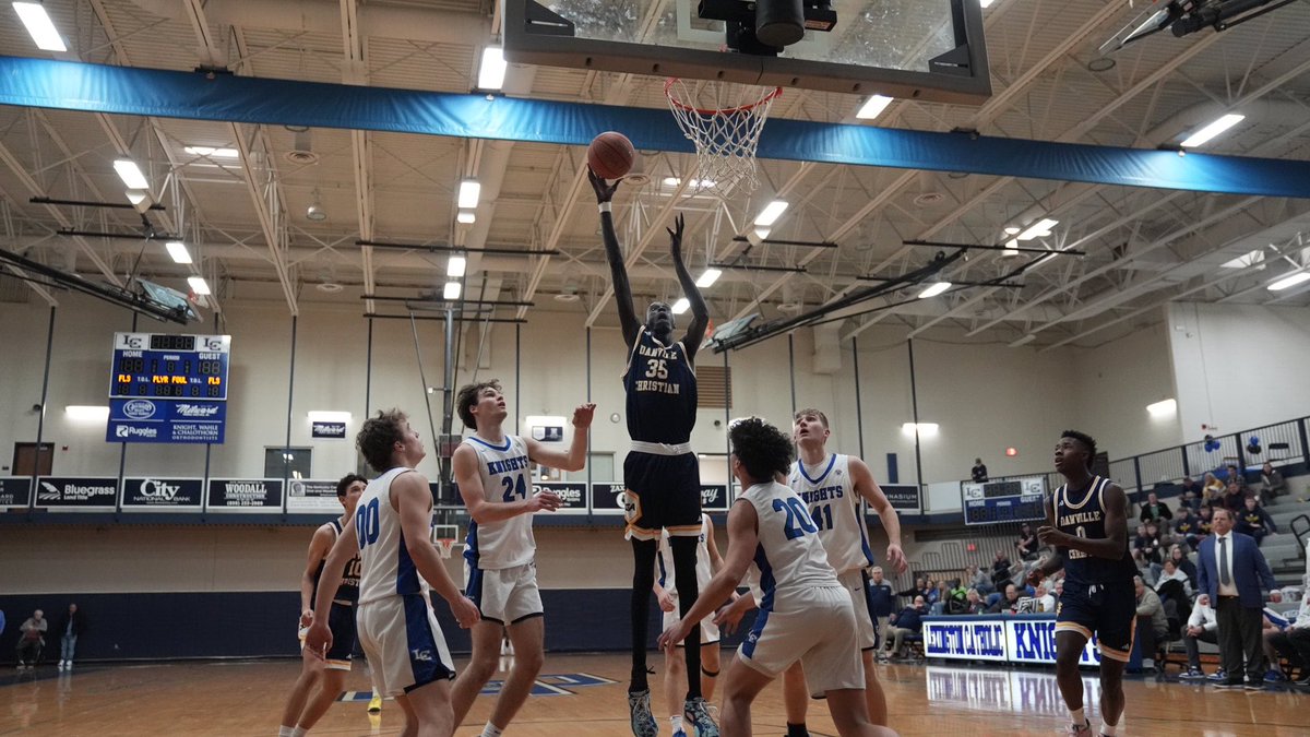 Halftime at Lexington catholic. 

No. 9 Danville Christian 28, Lexington Catholic 23.