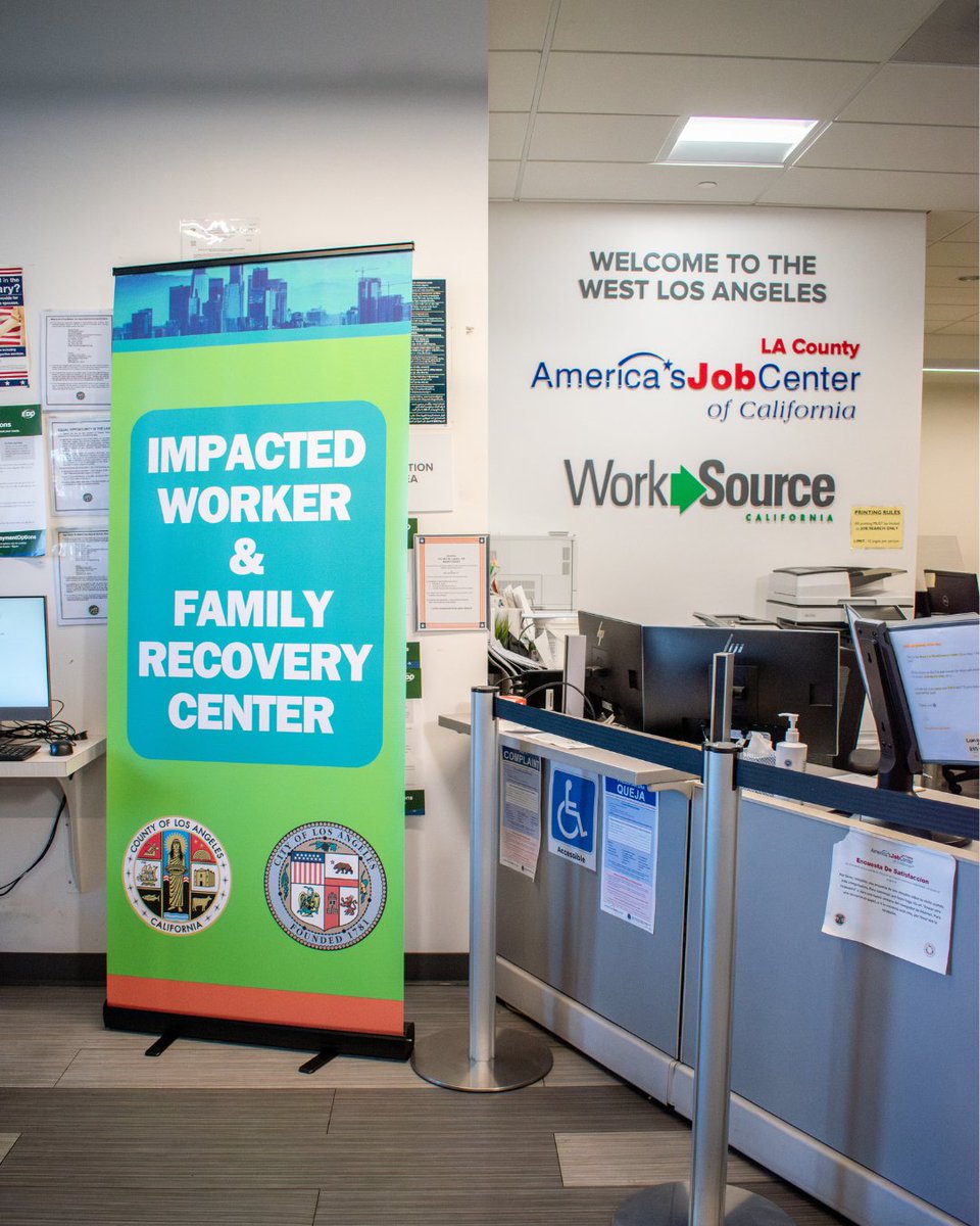 Impacted Worker &amp; Family Recovery Centers are NOW OPEN! The 4 recovery centers act as a one-stop shop to support wildfire-impacted workers &amp; families. 

Those affected can access services such as: 
-Job training &amp; placement
-Income support
-Grants for small businesses
-And more!