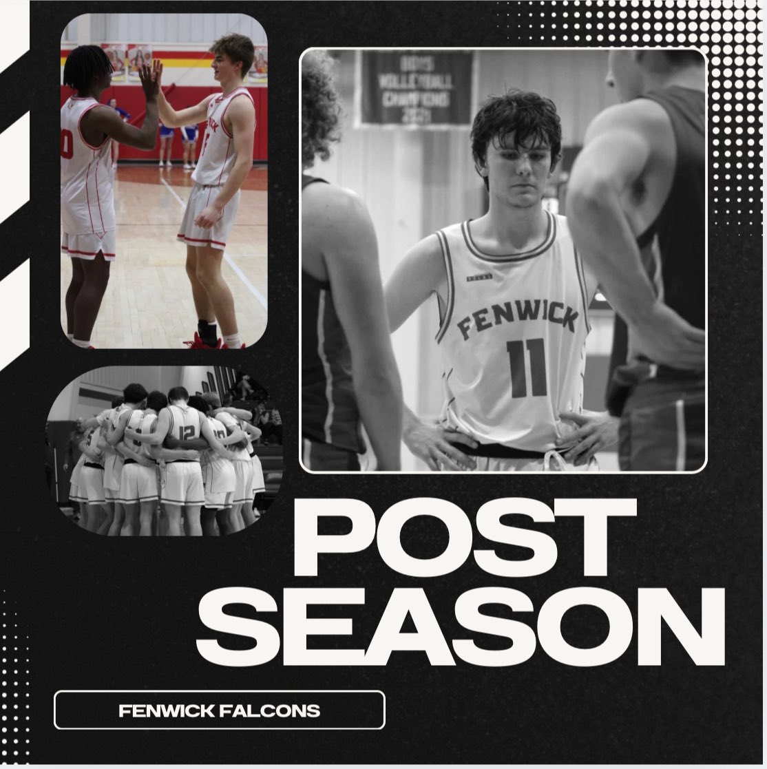 Falcons are now in post season 🔥
They head to Monroe for the first round and they play Shroder @ 6 PM this Friday. Be there to support your fenwick boys basketball team!! Wear RED.