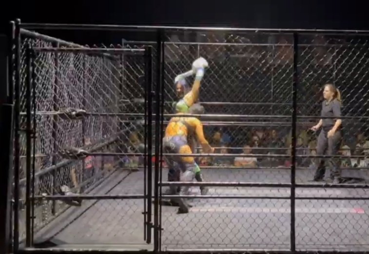 Dino๐บC๐ค (@nvhowlingwolves) on Twitter photo #CCWAlive Ep.230
The Dime <a href="/theclarachange/">Clara Change</a> ๐
๐ Nikki Blackheart
โ๏ธ in a Steel Cage โ๏ธ
Clara utilized a bicycle helmet for
some extra offense potency but fell
short of the Victory.
Gotta have more Clara Matches!
๐ธ <a href="/CCWAliveTV/">Coastal Championship Wrestling</a> on YouTube #CCWAlive Ep.230
The Dime <a href="/theclarachange/">Clara Change</a> ๐
๐ Nikki Blackheart
โ๏ธ in a Steel Cage โ๏ธ
Clara utilized a bicycle helmet for
some extra offense potency but fell
short of the Victory.
Gotta have more Clara Matches!
๐ธ <a href="/CCWAliveTV/">Coastal Championship Wrestling</a> on YouTube