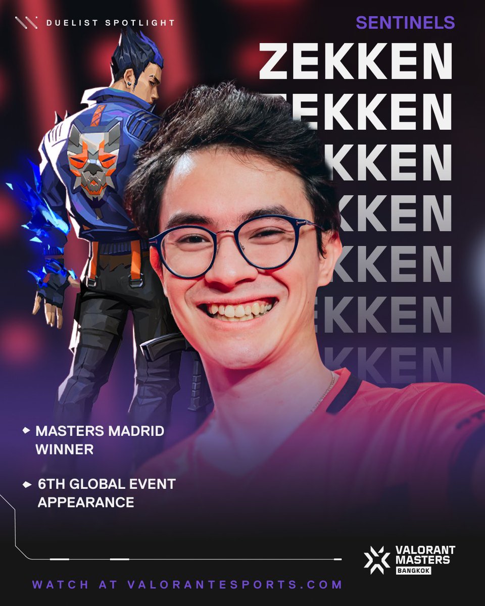ValorantEsports's tweet photo. Almost a year since his Masters trophy.

@zekkenVAL is back for his second! https://t.co/gTVsig1T2L