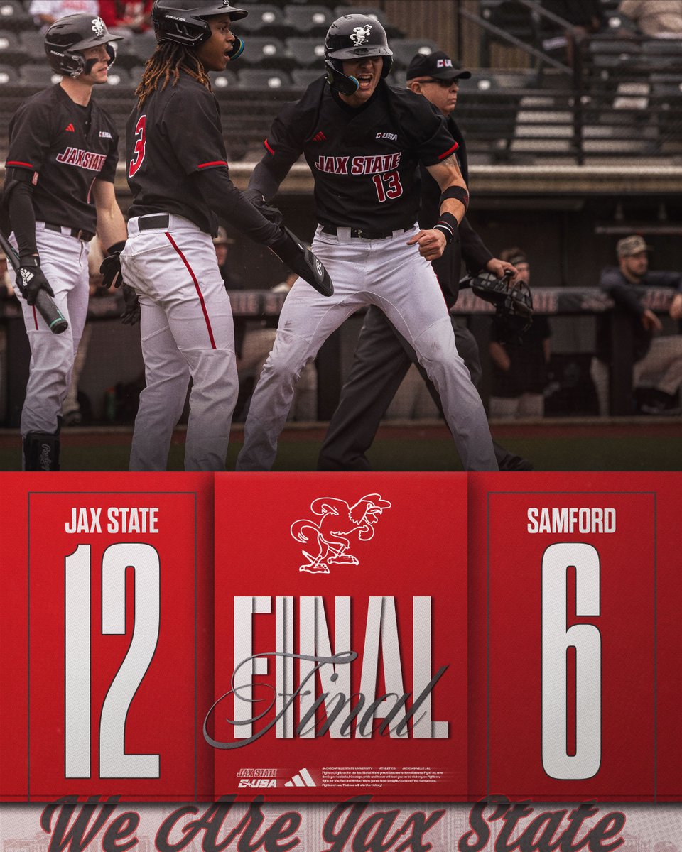 GAMECOCKS WIN!!!
Jax State takes down Samford in the first midweek test!