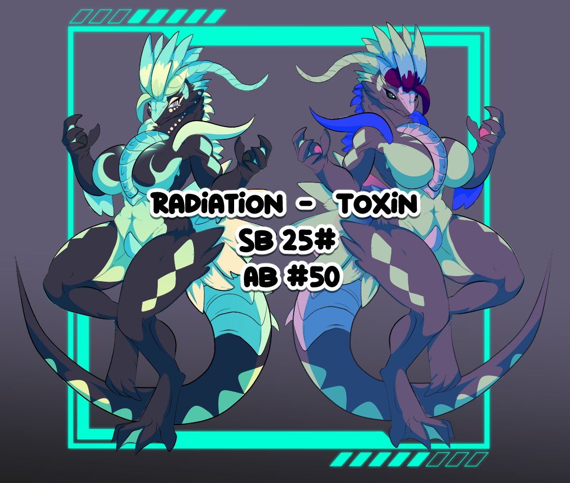 RADIATION OR TOXIN
SB$ 25
AB$ 50 usd

i can add genitals +10 $ extra
change color (free
can offer for DM or here in FA furaffinity.net/view/59935807/