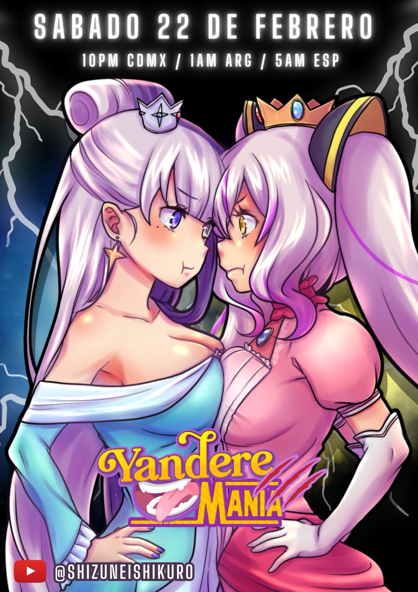 Ya estamos a pocos días de el Yanderemania III, Quesitos!
No olviden que no solo nos batiremos en combate la Gata y yo en el Mario Party Jamboree sino que también les tenemos una sorpresa.
Sábado 22 de Febrero a las 10pm cdmx, No falten!