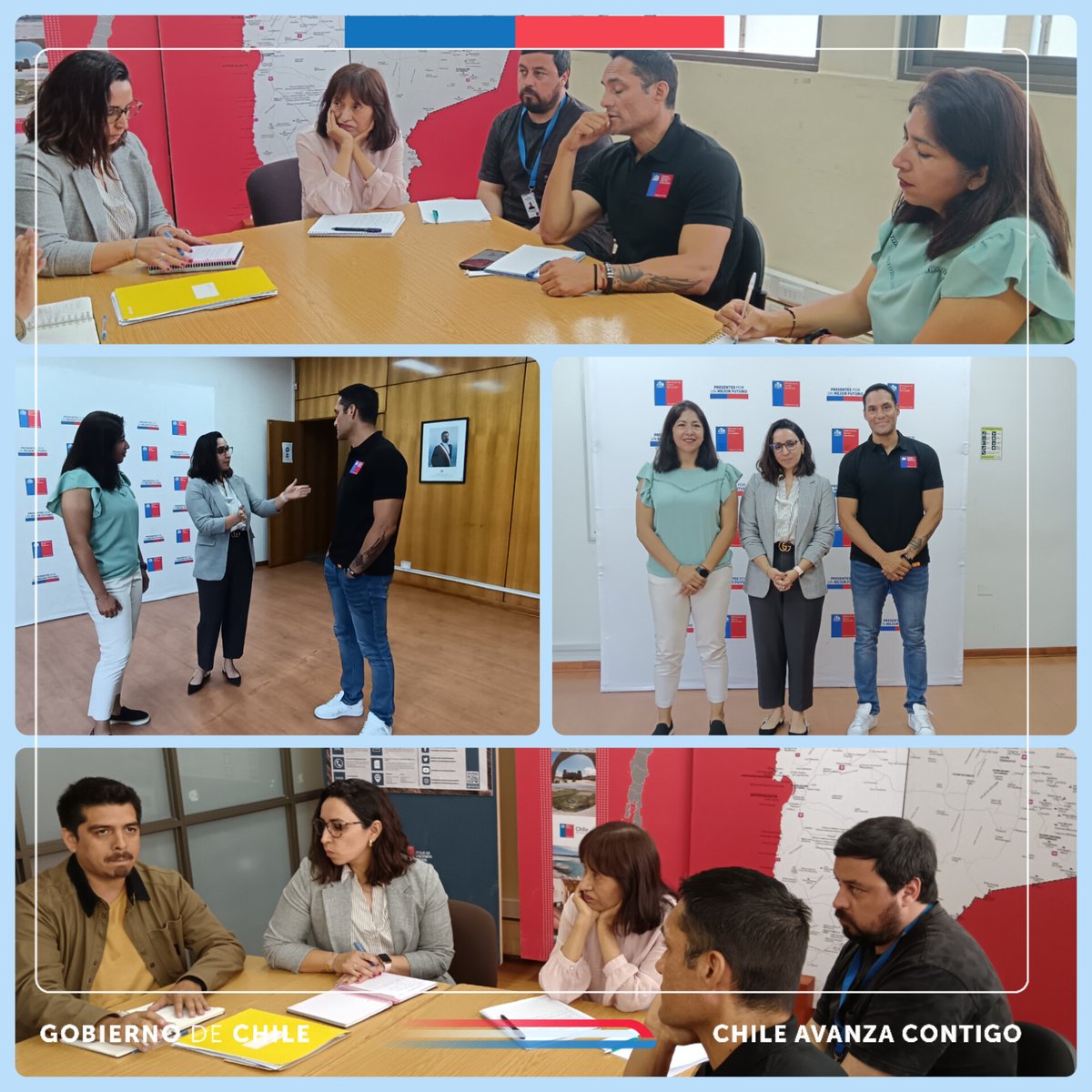 Hoy nuestra seremi, Pía Silva Díaz, se reunió con su par del Deportes, Marion Tapia, y el director regional del IND, Diego Rojas, para conversar y avanzar en distintas temáticas relacionadas al quehacer de estas carteras y que apuntan a mejorar la calidad de vida de la comunidad.