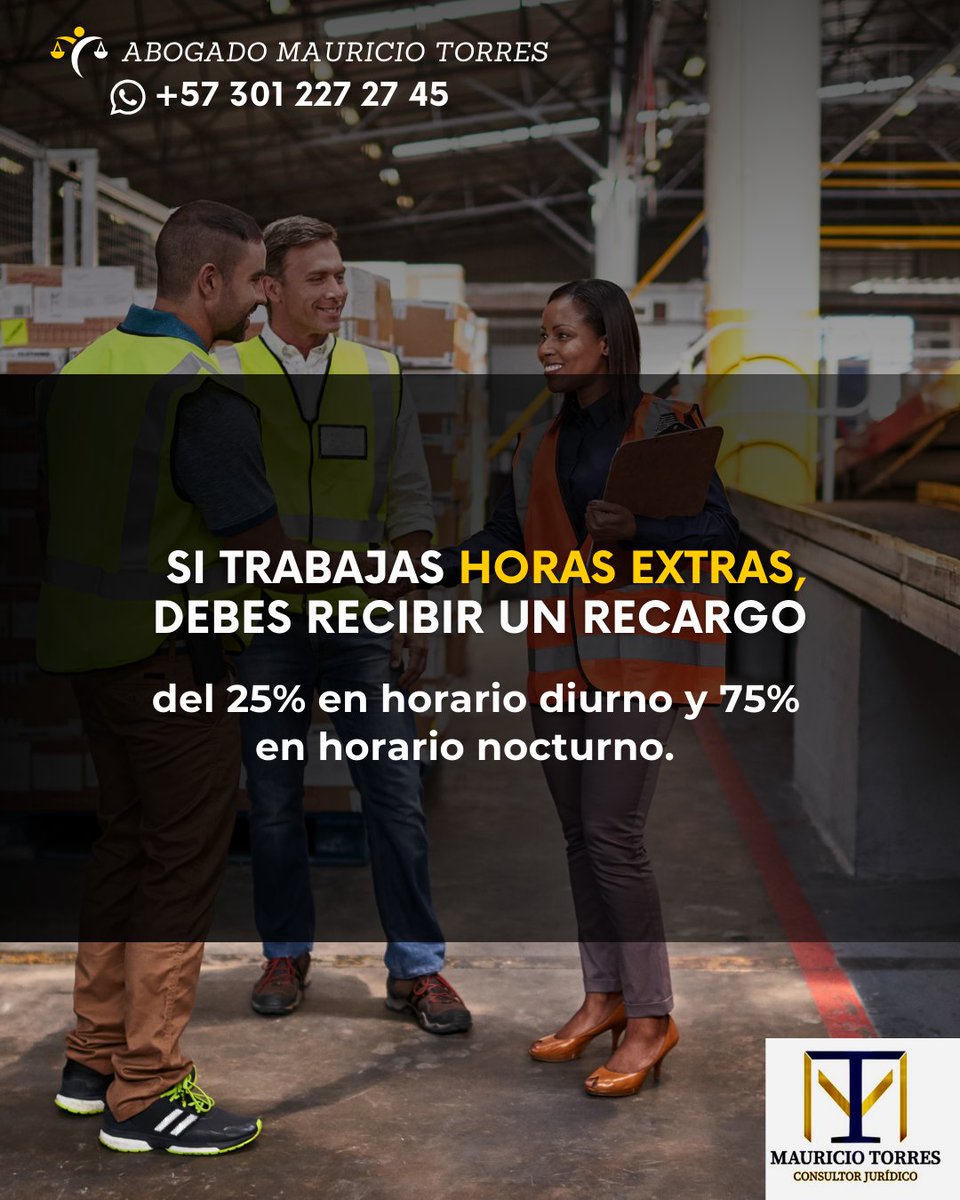 🚨 No te quedes sin recibir lo que te corresponde. Calcula bien tus horas extras.        Consulta si te están pagando correctamente. 📩