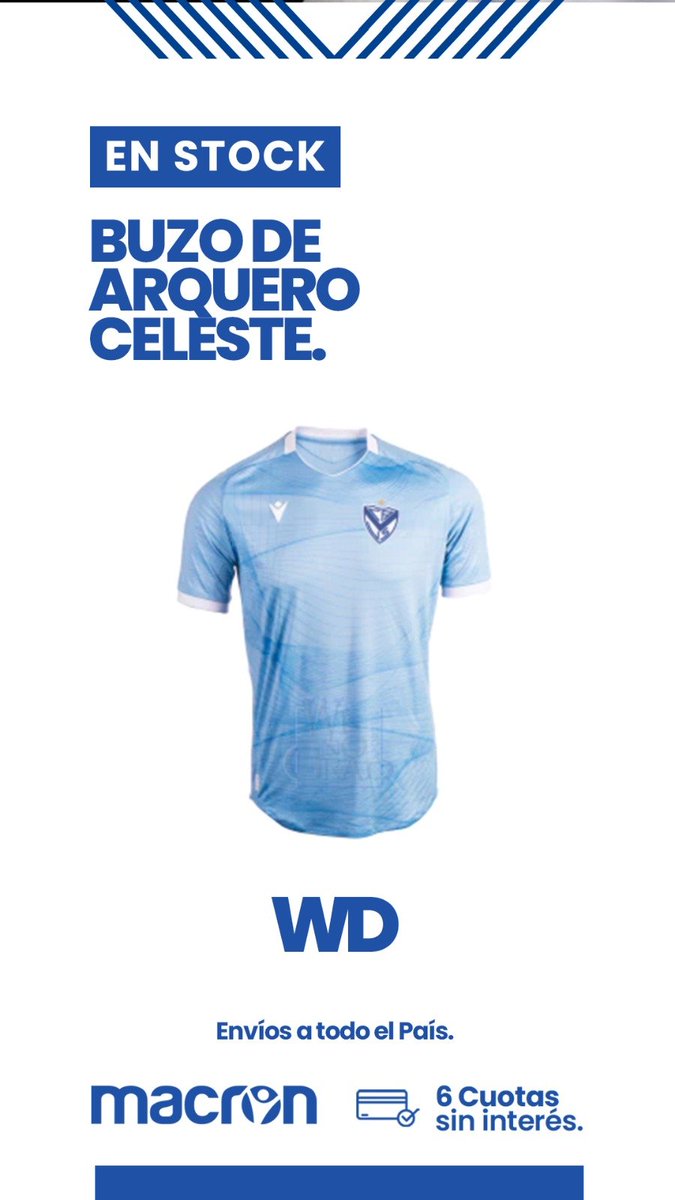 Buzo de arquero celeste disponible en <a href="/winograd_velez/">Winograd Deportes</a>.

Toda la indumentaria de #Vélez conseguila en winograd-deportes.com.ar