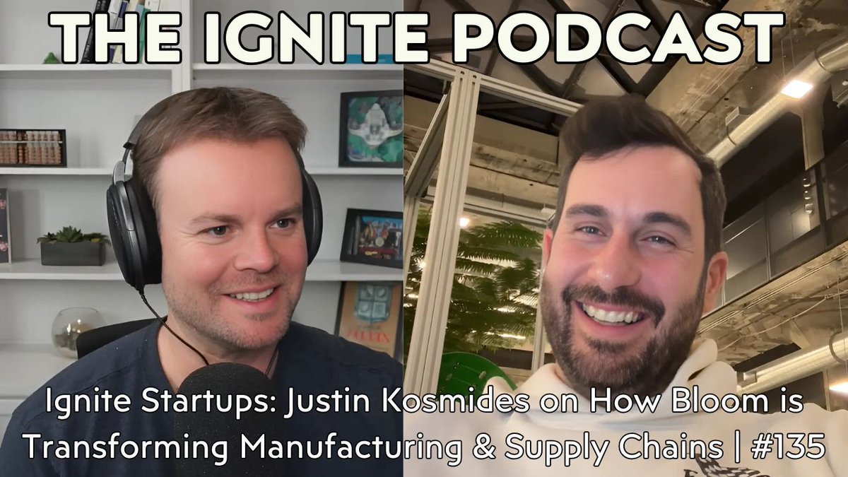 Brian Bell (@brianrbell) on Twitter photo What if hardware startups could scale as easily as software companies? 🤔
In this episode of Ignite Podcast, we sit down with <a href="/justin_kosmides/">Justin Kosmides</a>, CEO & Co-founder of Bloom, to discuss how his Operations as a Service platform is reshaping manufacturing and supply chains for What if hardware startups could scale as easily as software companies? 🤔
In this episode of Ignite Podcast, we sit down with <a href="/justin_kosmides/">Justin Kosmides</a>, CEO & Co-founder of Bloom, to discuss how his Operations as a Service platform is reshaping manufacturing and supply chains for
