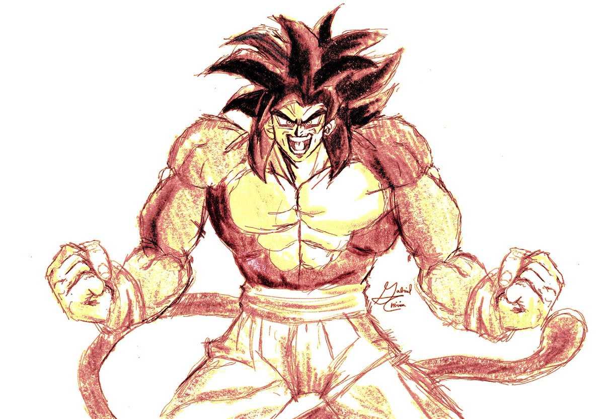 Super Sayian 4 Goku #DragonBall #DragonBallDAIMA #SuperSaiyan4 #Goku #DaimaSpoilers #art #anime #sketch
