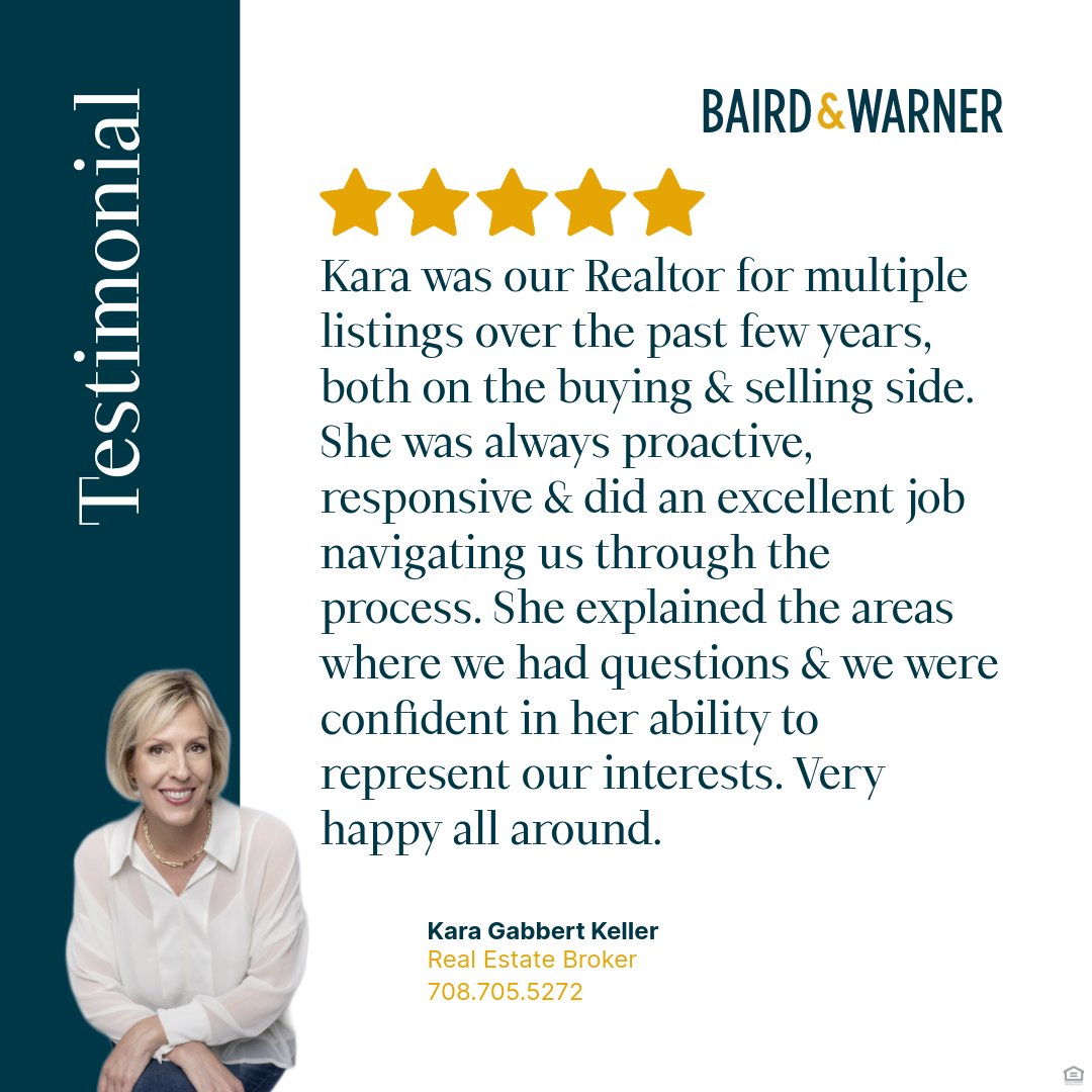 MyRealtorKaraG's tweet photo. #testimonialtuesday #grateful #lovewhatyoudo #topproducer #luxuryhomes #homesweethome #dedicatedtoyournewbeginnings @bairdwarner https://t.co/eBCJVDC5HF