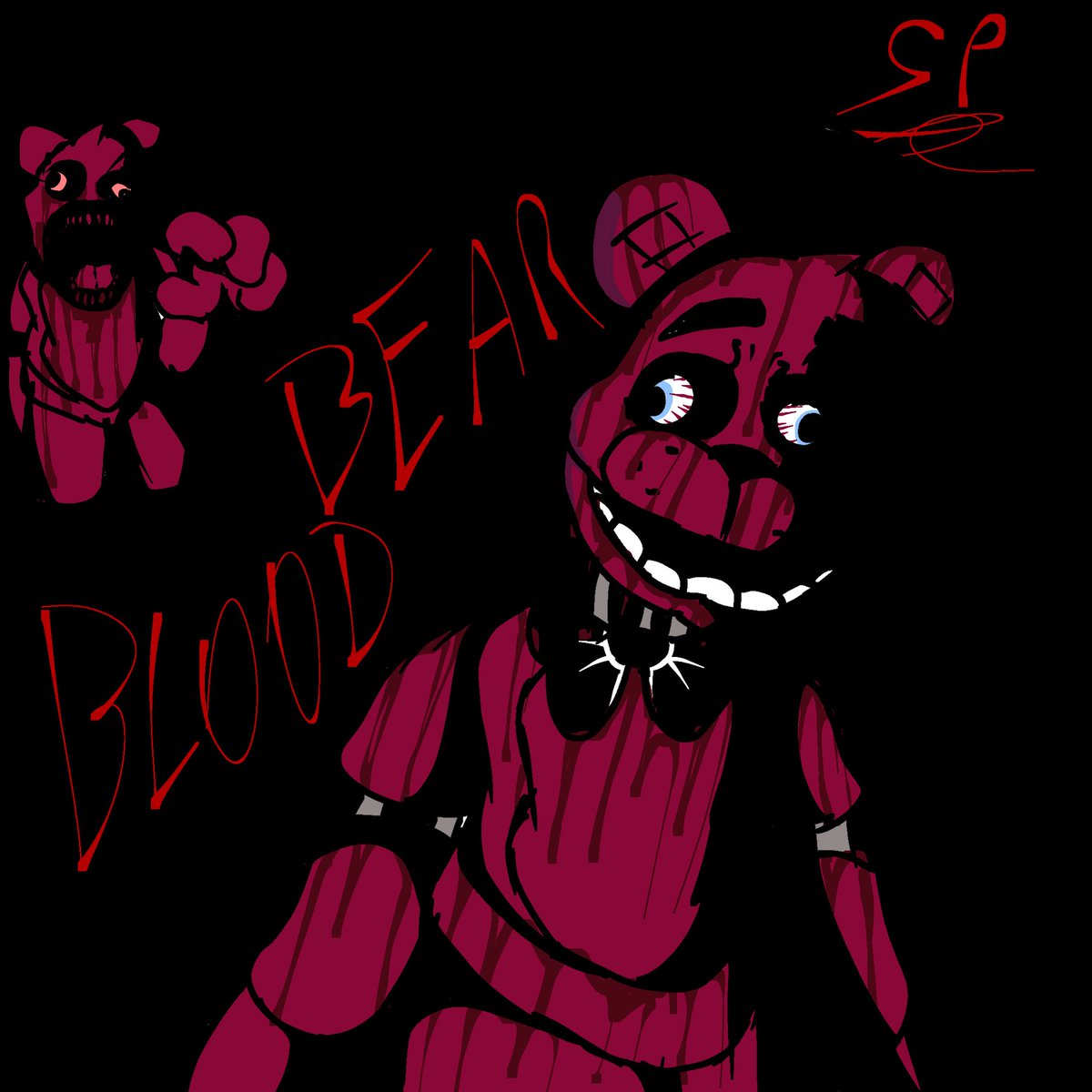 Un dibujo que hice de bloodbear 

#FNAF