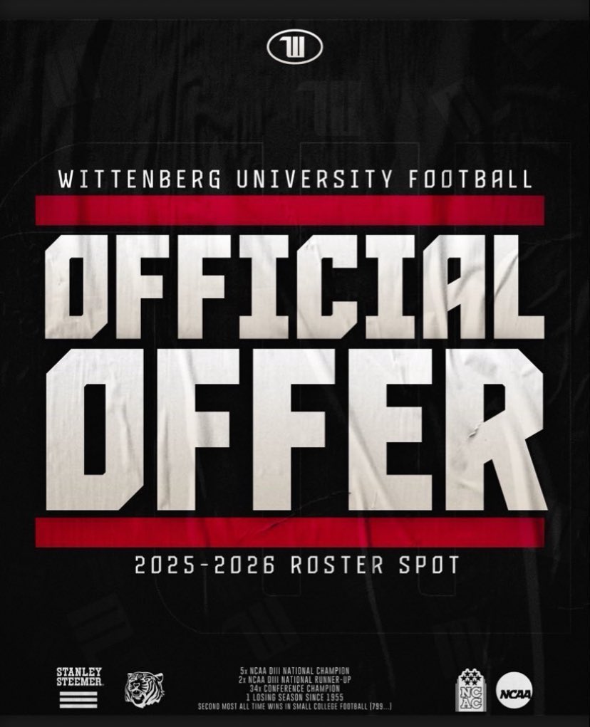 Nathan Zipperer (@natezipperer77) on Twitter photo Blessed to receive my first offer to Wittenberg University! π #AGTG <a href="/JimCollins_FB/">Jim Collins</a> <a href="/JoeNemith3/">CoachJoeNemith3</a> <a href="/_housecall/">Terrence Hicks</a> <a href="/Coachwbbaker/">Will Blankenbaker</a> <a href="/Coach_Buckel/">Buckel</a> Blessed to receive my first offer to Wittenberg University! π #AGTG <a href="/JimCollins_FB/">Jim Collins</a> <a href="/JoeNemith3/">CoachJoeNemith3</a> <a href="/_housecall/">Terrence Hicks</a> <a href="/Coachwbbaker/">Will Blankenbaker</a> <a href="/Coach_Buckel/">Buckel</a>