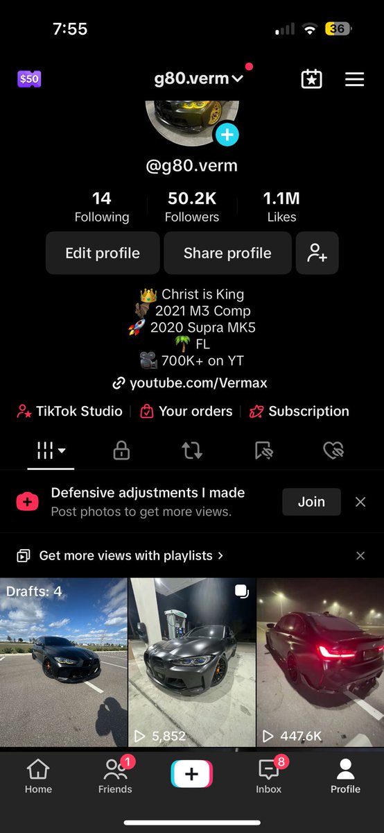 Everyone always asks me to make Car content so here is the TikTok for it ❤️ (g80.verm)