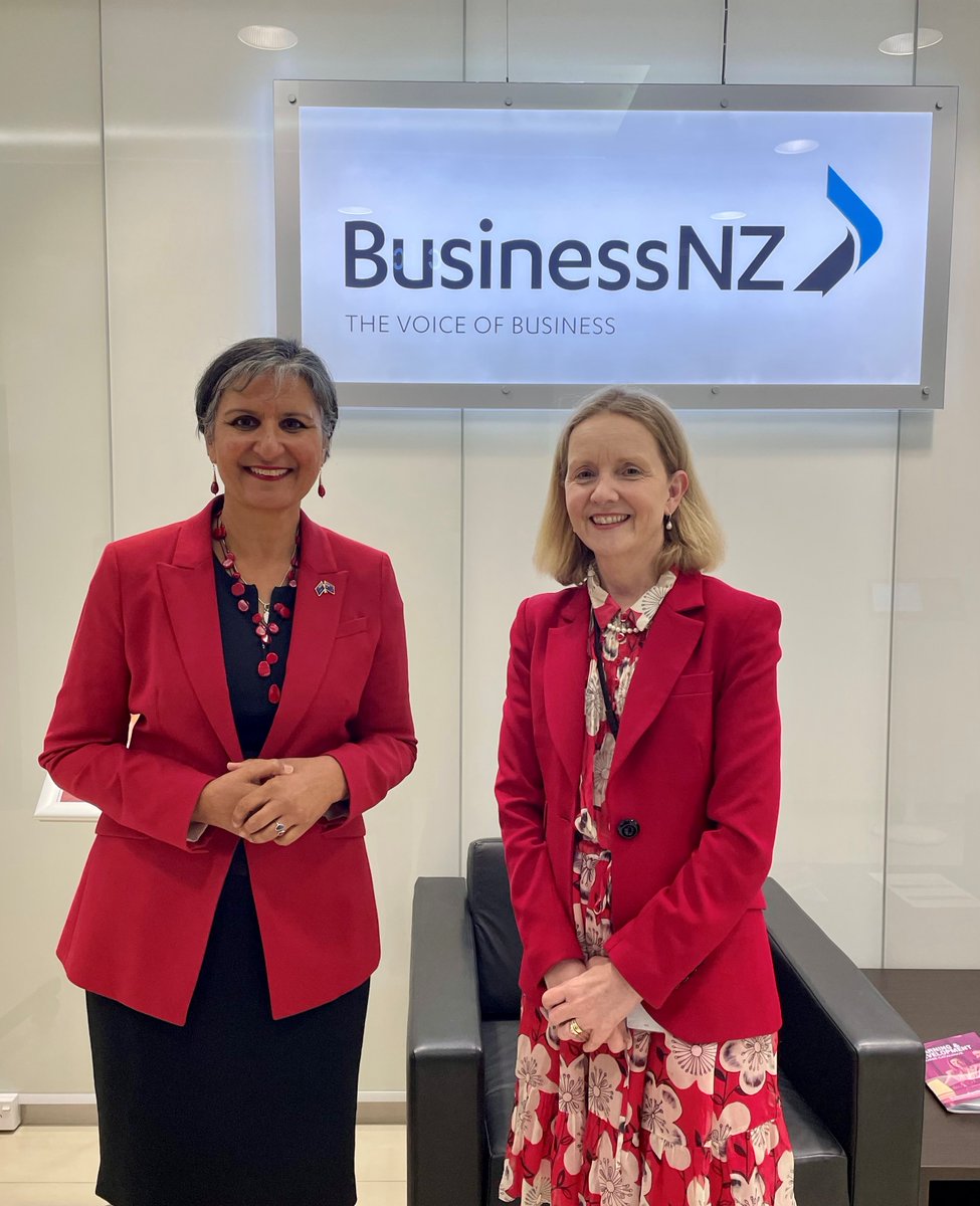 🤝 A pleasure to meet BusinessNZ CEO Katherine Rich. We discussed the important role business plays in building resilient economies across Australia and New Zealand, and the strength of the Trans-Tasman economic relationship.