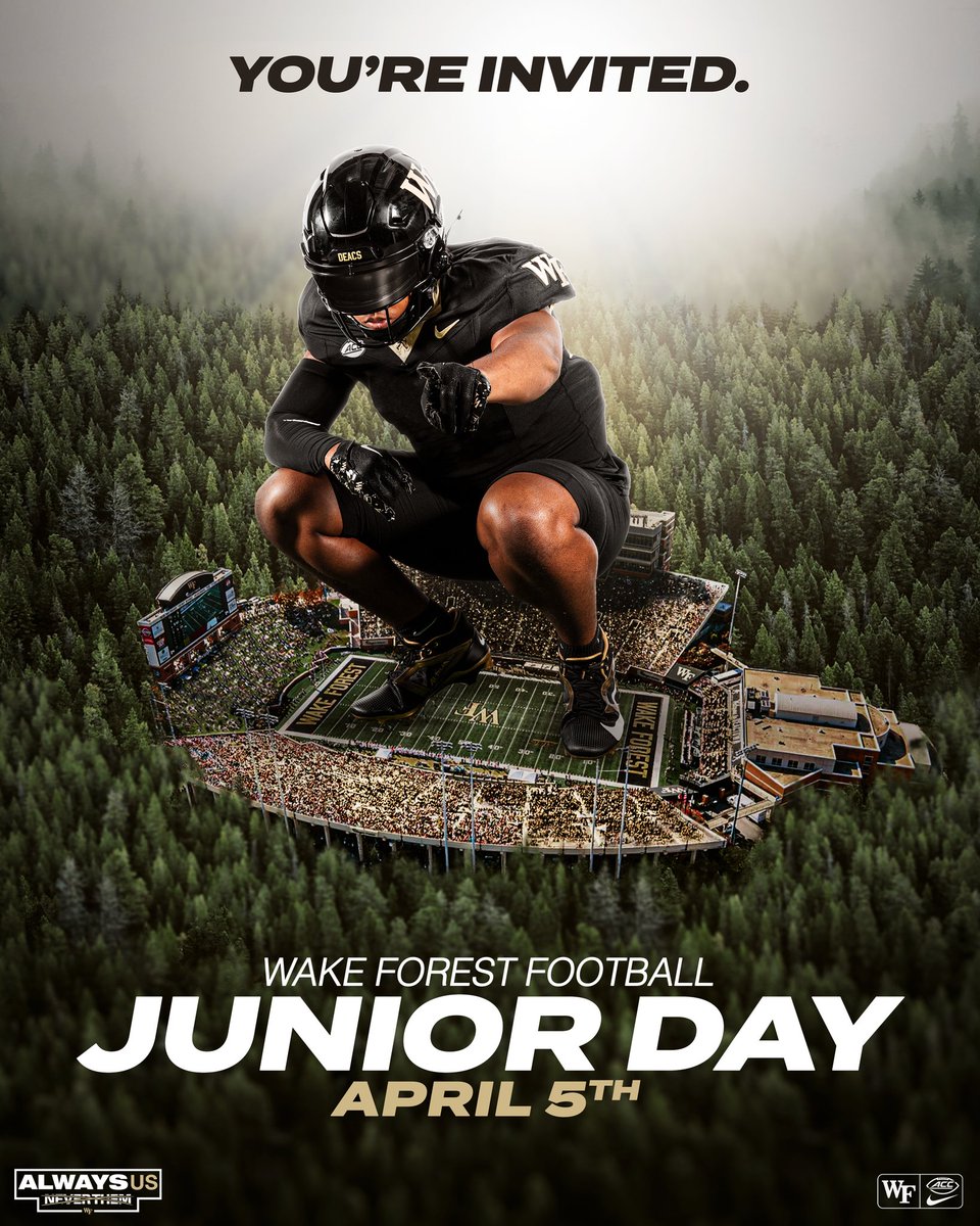 Jett Bartley (@jettbartley) on Twitter photo Thanks Wake Forest for the invite! Looking forward to being up on campus this spring.🟨⬛
<a href="/jcromp8/">Jonathan Crompton</a> <a href="/Coach_JKramer/">Justin Kramer</a> <a href="/CoachDickert/">Jake Dickert</a> @CoachR_Wake <a href="/tygatson/">Ty Gatson</a> <a href="/WakeFB/">Wake Forest Football</a> Thanks Wake Forest for the invite! Looking forward to being up on campus this spring.🟨⬛
<a href="/jcromp8/">Jonathan Crompton</a> <a href="/Coach_JKramer/">Justin Kramer</a> <a href="/CoachDickert/">Jake Dickert</a> @CoachR_Wake <a href="/tygatson/">Ty Gatson</a> <a href="/WakeFB/">Wake Forest Football</a>