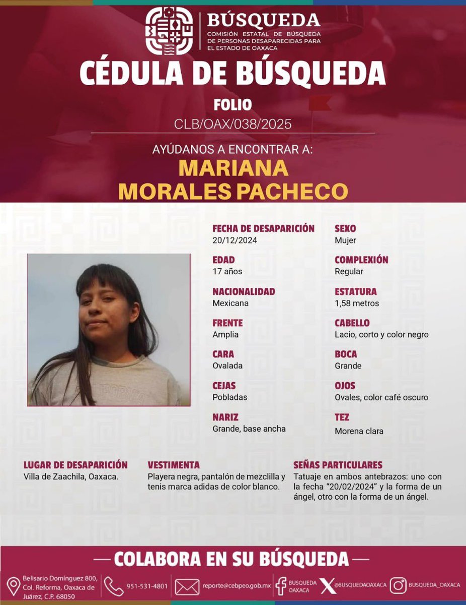 🚨 ¡Tu ayuda es importante!

🆘 Pedimos tu colaboración para localizar a esta persona desaparecida.

Si tienes información, repórtala de inmediato.
📢 #PersonasDesaparecidas