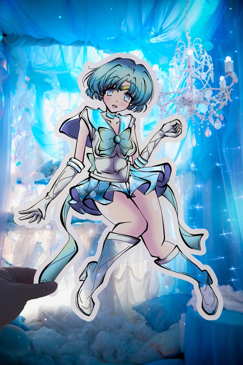 水野亜美 ,セーラーマーキュリー 「おはようございます 」|古鉄@ニコ超両日行きますのイラスト