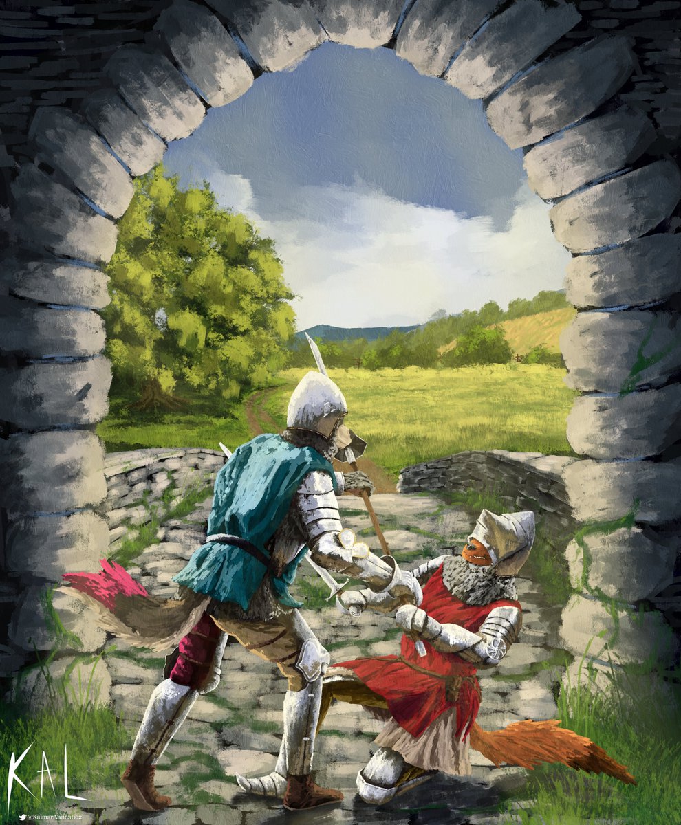 Knight art!

The creature features are 
<a href="/BlobPure/">JustCallMe Ari</a> and @4px_by_3px