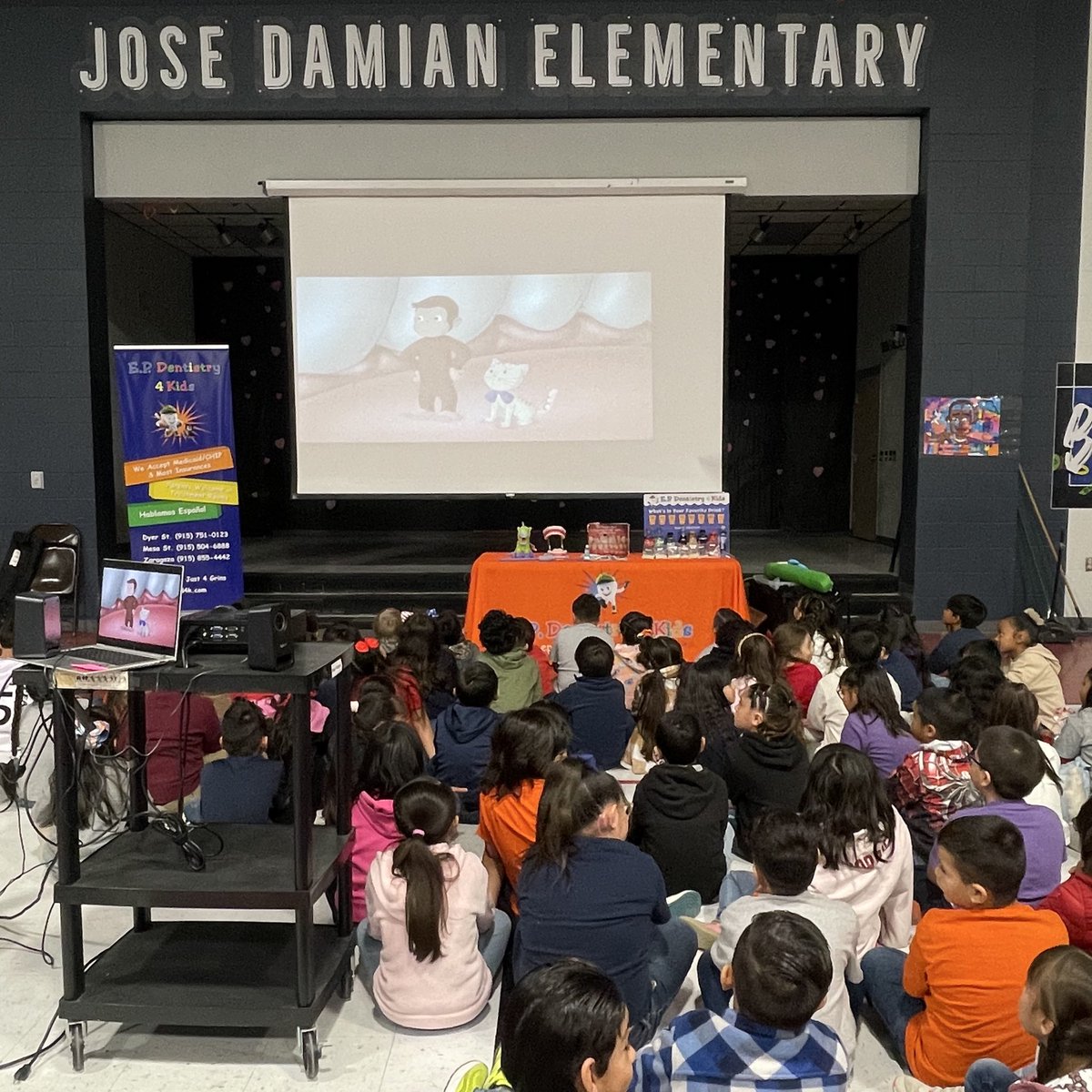 EP Dentistry 4 Kids (@epd4koutreach) on Twitter photo We were met with many bright smiles at <a href="/JoseDamianES/">Jose H Damian Elementary</a> ! 🧡 Thank you to the fantastic teachers, nurse, and students for allowing us to promote oral health awareness during this National Children’s Dental Health Month! 🦷🪥
#NCDHM #OralHealth #PartnersInEd We were met with many bright smiles at <a href="/JoseDamianES/">Jose H Damian Elementary</a> ! 🧡 Thank you to the fantastic teachers, nurse, and students for allowing us to promote oral health awareness during this National Children’s Dental Health Month! 🦷🪥
#NCDHM #OralHealth #PartnersInEd