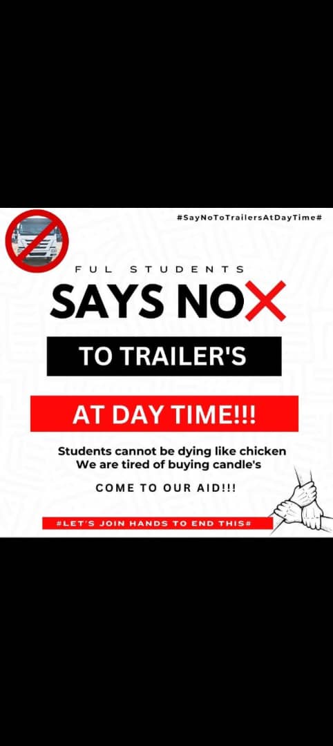 AhmedJoyBoy001's tweet photo. We have lost many students here by serious accident that happened to our students on there way home.
We are calling on the government to find a solution to this.
#SayNoToTrailersAtDayTime
#fulokoja https://t.co/416iK1XoFl
