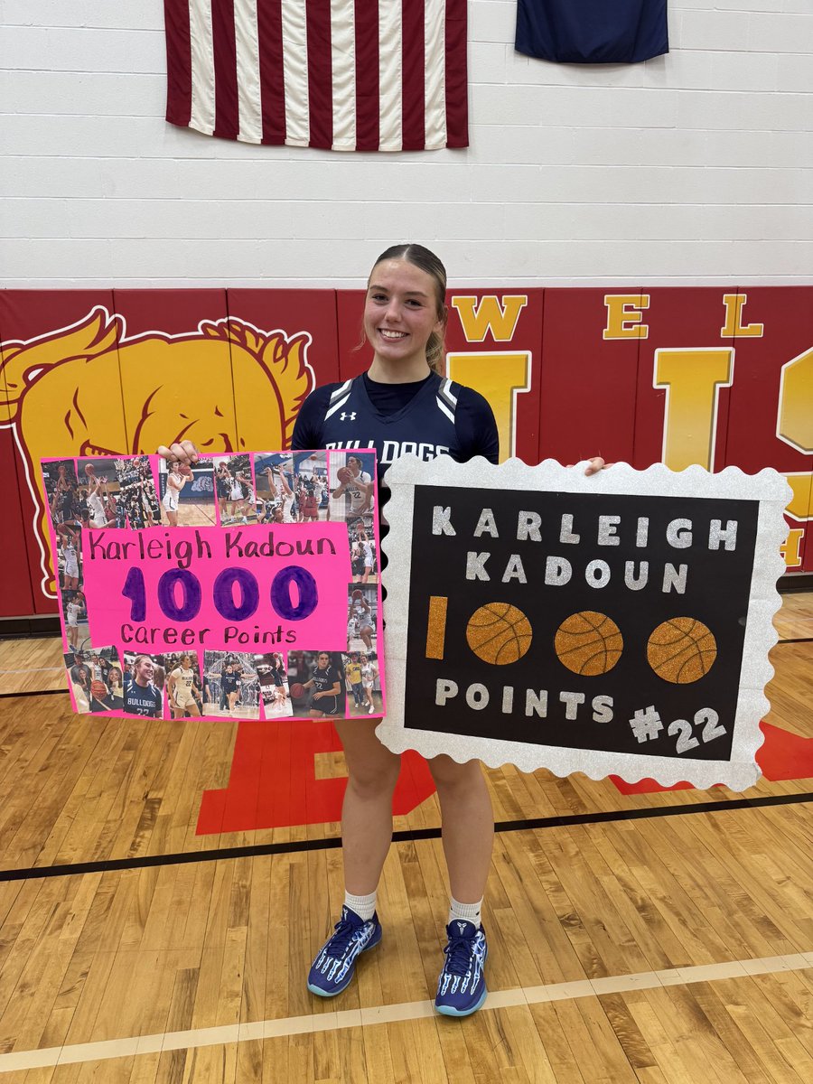 🚨GIRLS BBALL SPOTLIGHT!!!🚨
  
KARLEIGH KADOUN: SARGENT COUNTY 

Grade: Junior

Parents: Shane &amp; Nichole

Siblings: Kolten

Favorite Athlete: Paige Bueckers 
AAU/CLUB: Sanford Sports Academy 
23-24: 
All-District All-District, 2nd Team All-State 
State All-Tournament Team