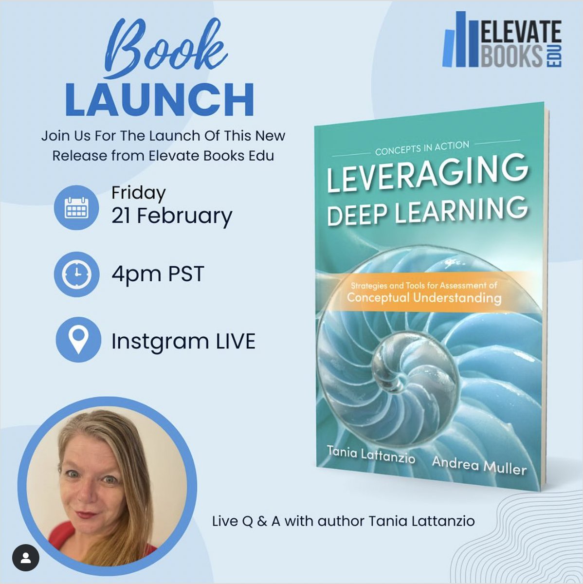 Excited to to discuss  "Leveraging Deep Learning: Strategies and Tools for Assessment of Understanding" co written by  Andrea Muller with <a href="/trev_mackenzie/">Trevor MacKenzie</a> on Instagram Live.
📆 Friday, February 21 at 4pm Pacific Time
📆 Saturday, February 22 at 11am Australian Eastern Time