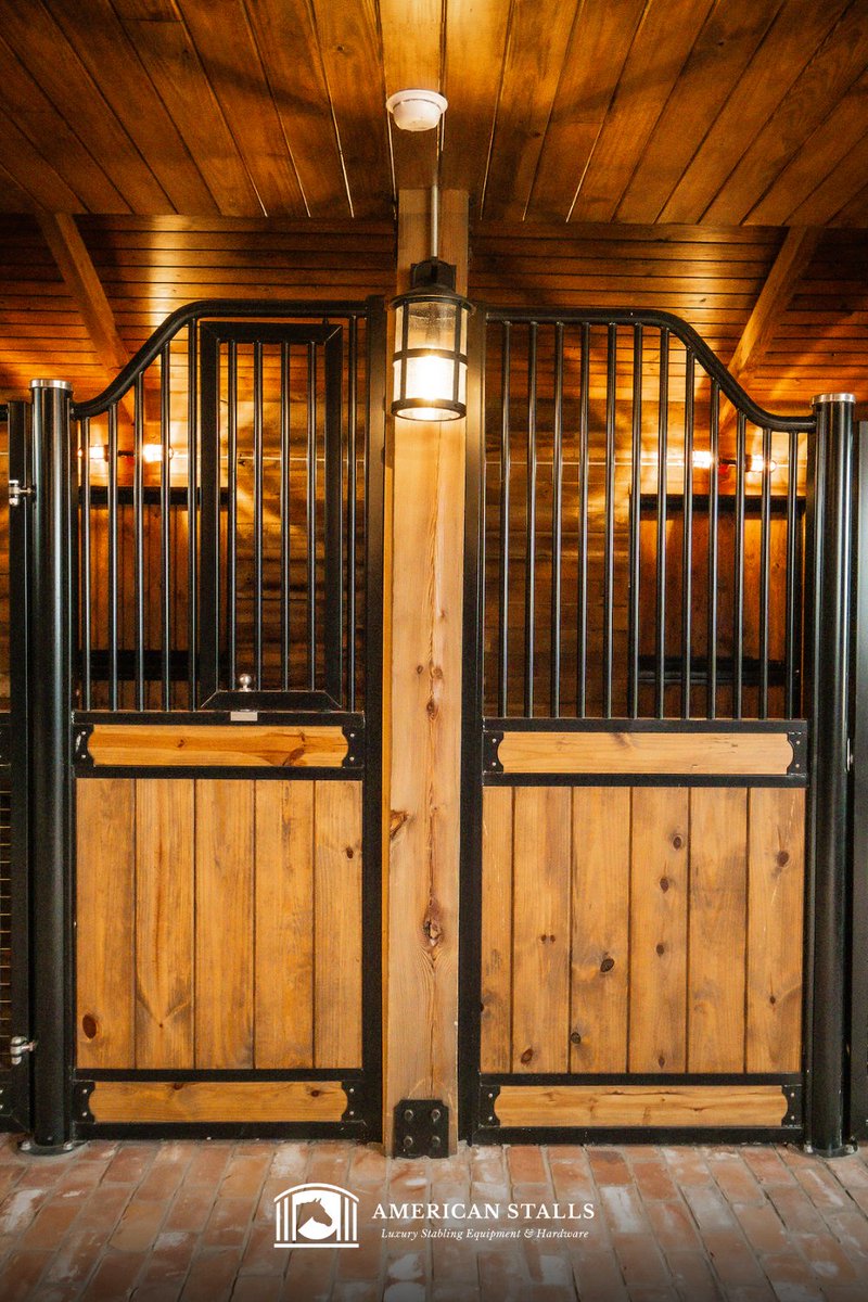AmericanStalls's tweet image. Handcrafted Stall Fronts for Discerning Equestrians. 🐴 Your horse deserves the best stall. Our handcrafted European Stall Fronts are designed for comfort, safety, and ease of use. 

#LuxuryHorseStalls #StableStyle #EquestrianArchitecture