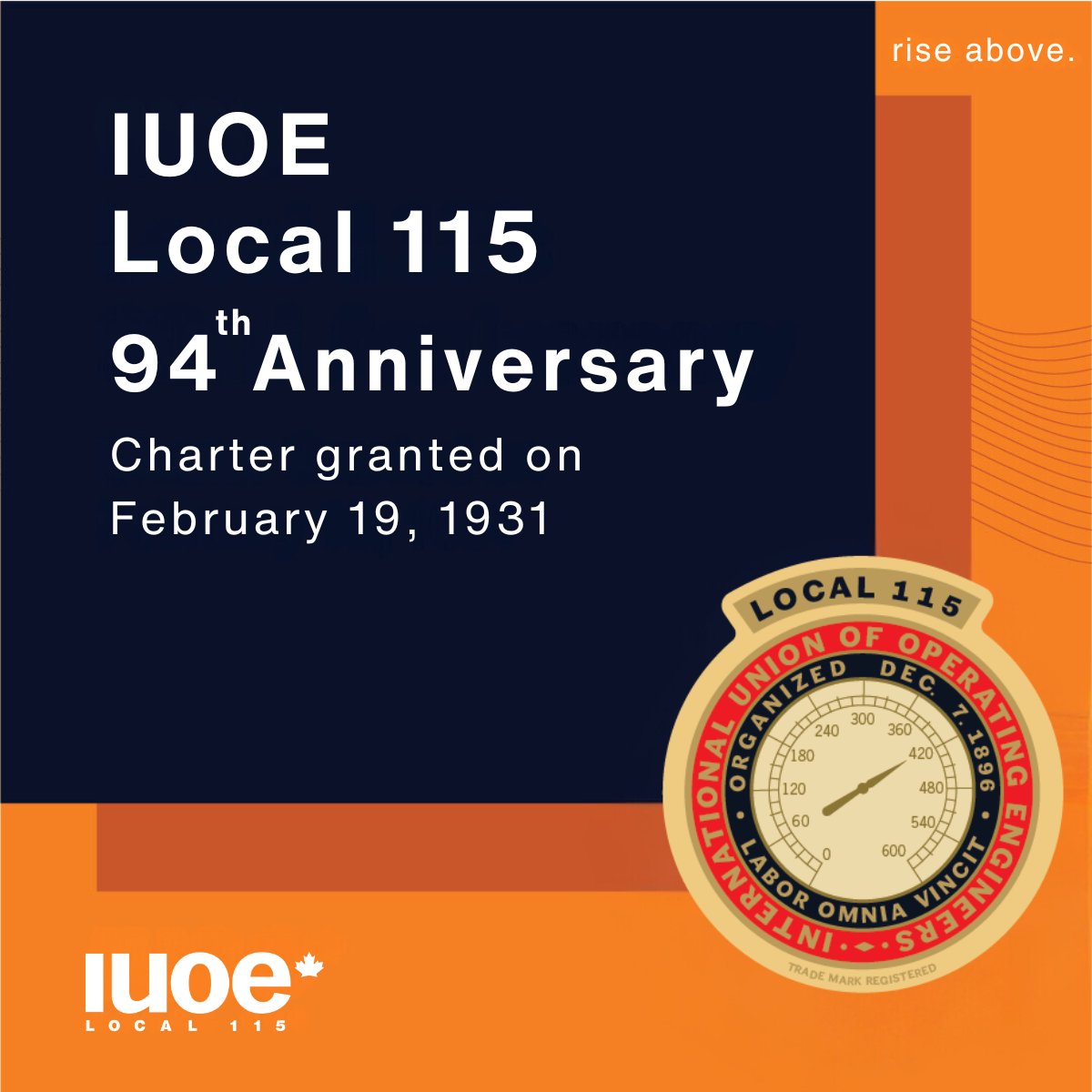 For 94 years, Operating Engineers have played a vital role in building BC—creating good jobs, safer worksites, and stronger communities. We continue to honour the hard work of our members and look ahead to the future to keep BC moving forward. #iuoe #riseabove115