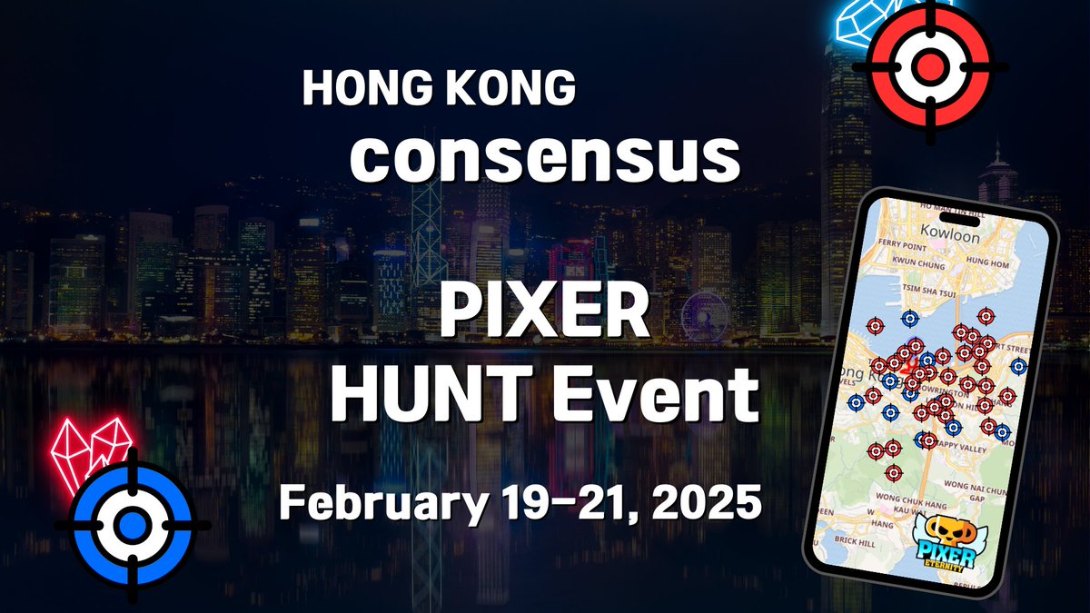 PixerEternity's tweet photo. Embark on an adventure at Consensus-HongKong 2025! ๐๐ Take part in the PIXER Hunt, discover hidden $PXT, and claim incredible rewards. Donโt miss your chance to be part of this unique experienceโstart hunting now! ๐ฏ๐ฐ
@consensus_hk
@CoinDesk
#PIXER #PIXERETERNITY #PXT #consensus #Hunt #Web3