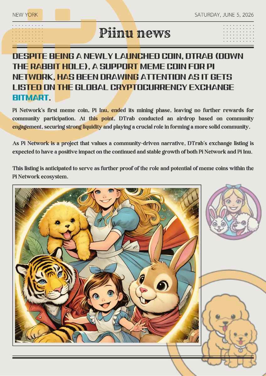 PiinuYou's tweet photo. 🌟 Upcoming New Listing 🌟

🤩 #BitMart will list DTRAB @DTRabbitHole314 soon!

Keep an eye on our socials for further announcements.

Share in the comments what you like about this project 👇

#DTRABBitMartListing https://t.co/o6xly7mCg9