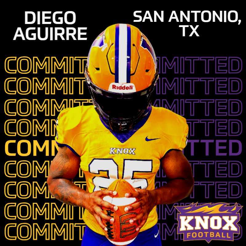 D_Aguirre60's tweet photo. After much thought about my college future, I am excited to announce my commitment and continue my football journey for the next four years @FB_KnoxCollege. Thank you to everyone who has supported and influenced me throughout this process. @WC_ChargersFB @CoachNateShaw @BhillCoaches @Hwy_77