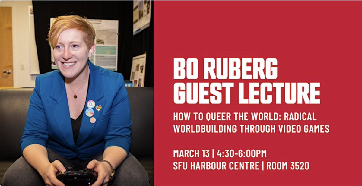 How to Queer the Word: Radical Worldbuilding through Video Games. March 13

whatsonqueerbc.com/queer-diversio…