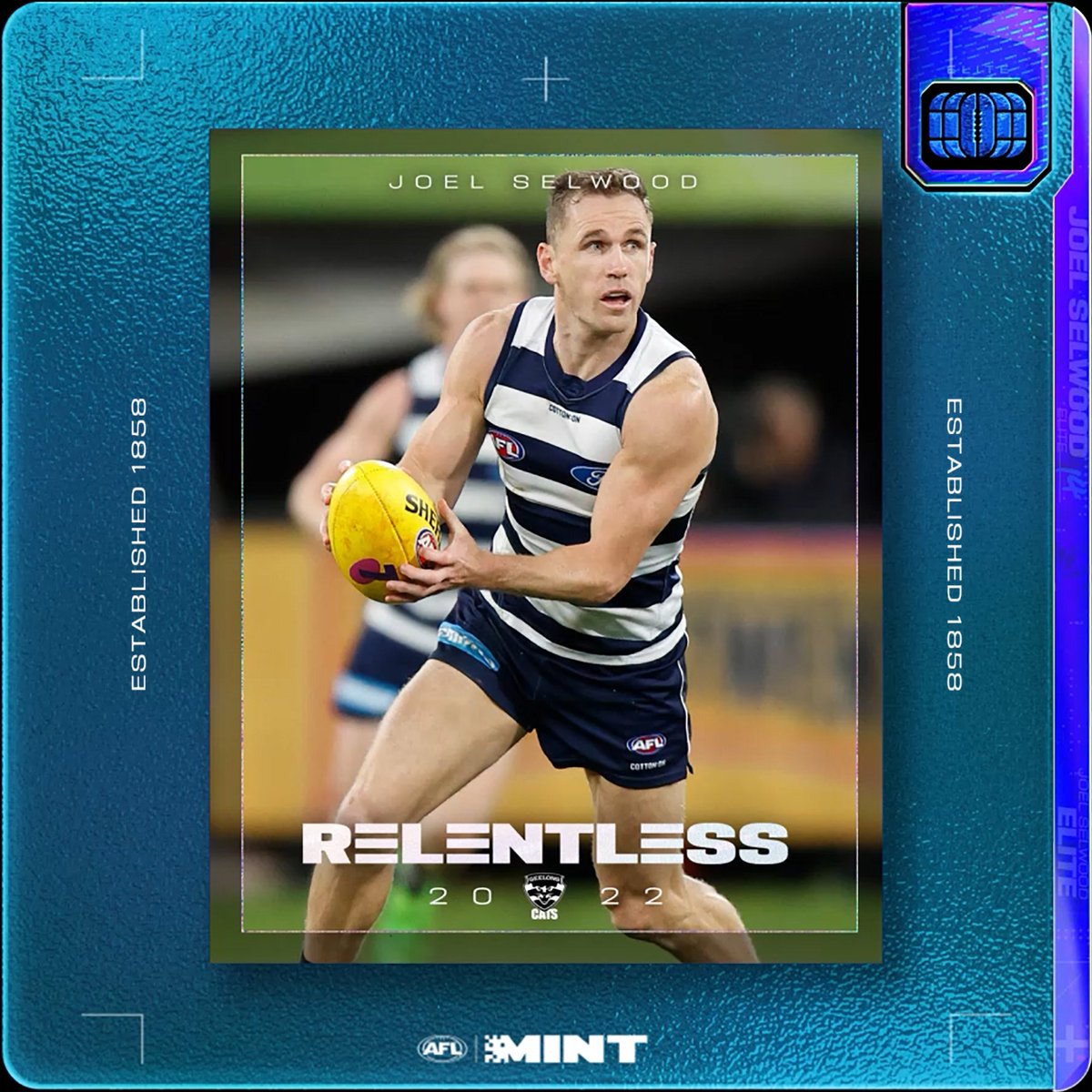 Only 20 of these exist, and it’s all about the one and only Joel Selwood. ⚡ Our first-ever Elite Moment immortalizes a true Cats champion.

A piece of history that only a select few will own—will you be one of them? 🏆

#AFL #AFLMint <a href="/GeelongCats/">Geelong Cats</a>