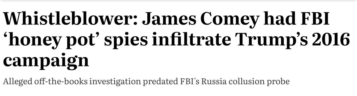 SteveFriend's tweet photo. As @FBI director, James Comey ran an illegal, off the books honeypot operation into @realDonaldTrump’s presidential campaign. I’ll be thankful for the good prosecutor who puts him in an orange jumpsuit. https://t.co/VYvVcYHNj5 https://t.co/uAaB99pcDE