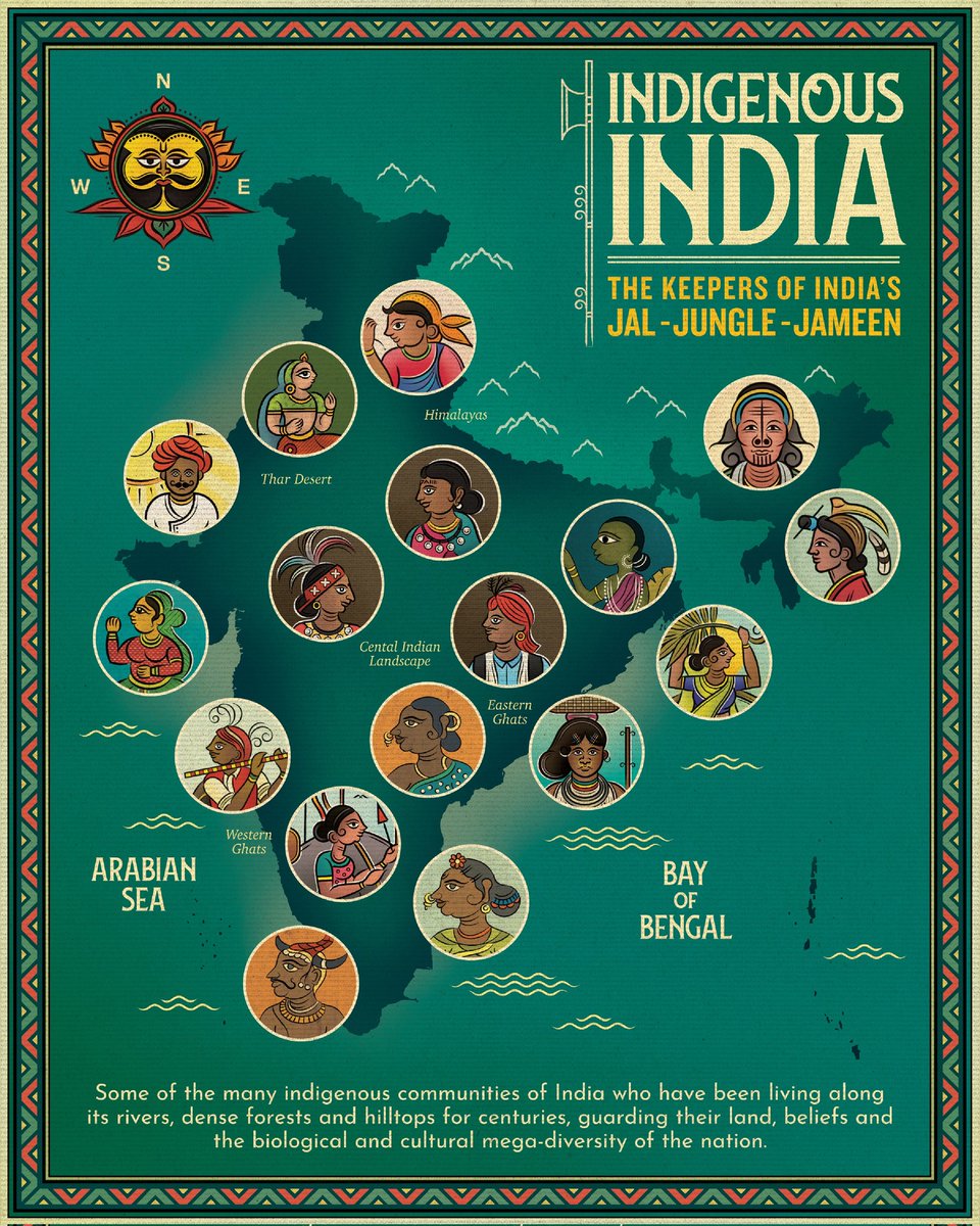 Some of the many indigenous communities of India who have been living along its rivers, dense forests and hilltops for centuries, guarding their land, beliefs and the biological and cultural mega-diversity of the nation.
